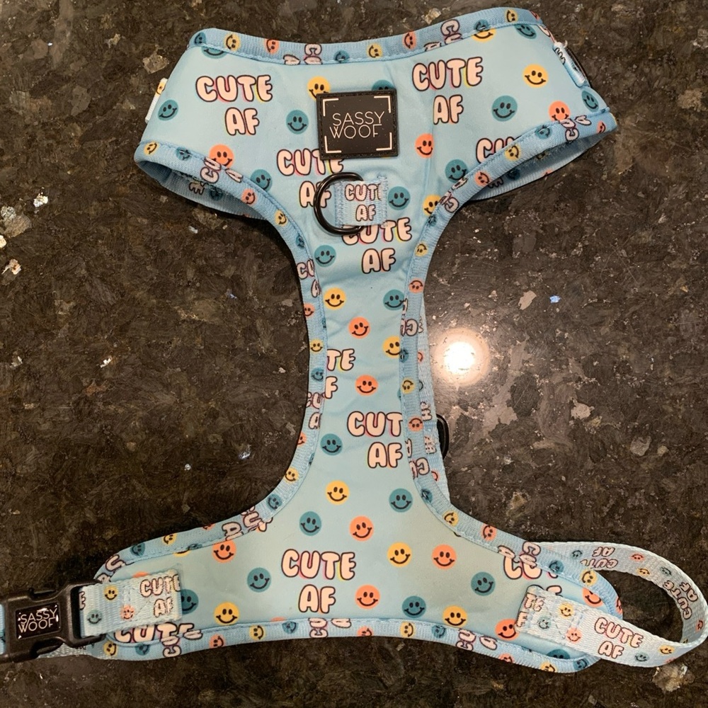 Sassy Woof - Cute AF and Banana Dog Harness - both size L - 2 for $40